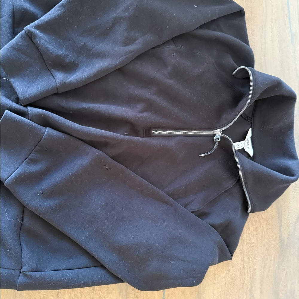SPANX Air Essentials Black 3/4 Zip Jacket and Wide Leg pants (L) - Picture 3 of 6